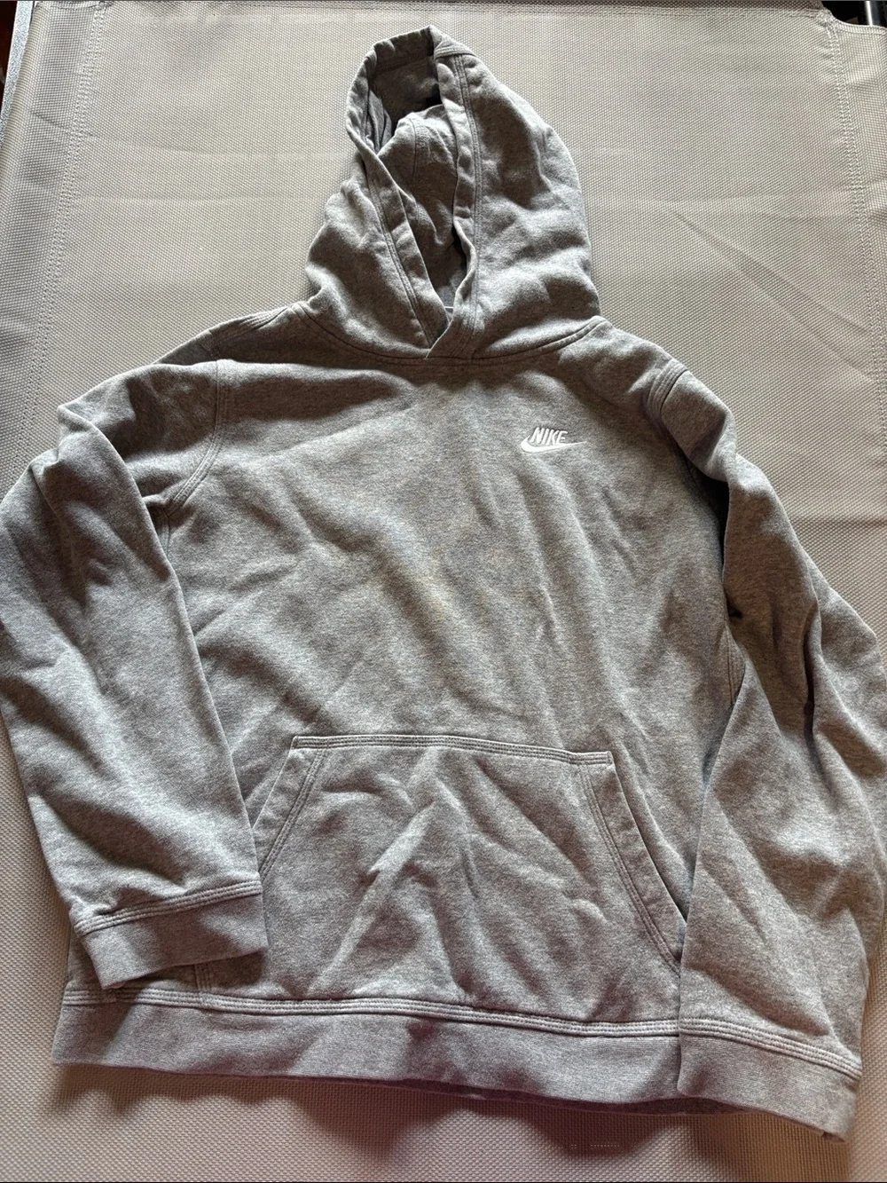 Nike Grey Heather Pullover Hoodie boys sz XL EUC